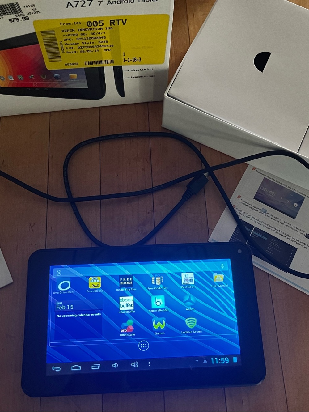 AZPEN A727 android tablet dual core A-23 e-book game store off of suite pro
